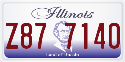 IL license plate Z877140