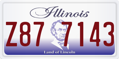 IL license plate Z877143