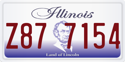 IL license plate Z877154