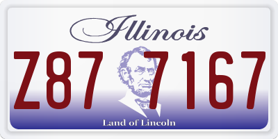 IL license plate Z877167