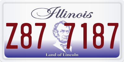 IL license plate Z877187