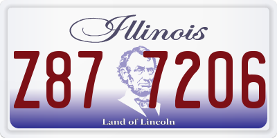 IL license plate Z877206