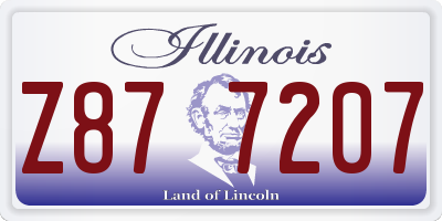 IL license plate Z877207