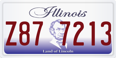IL license plate Z877213