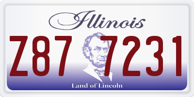 IL license plate Z877231