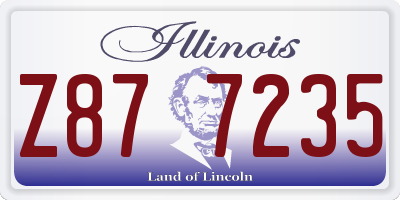 IL license plate Z877235