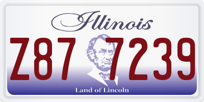 IL license plate Z877239