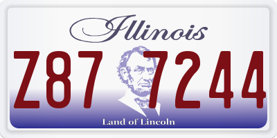 IL license plate Z877244