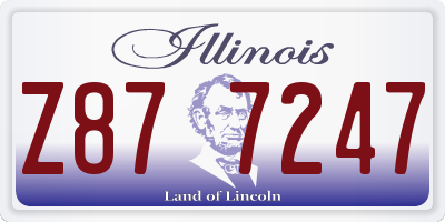 IL license plate Z877247