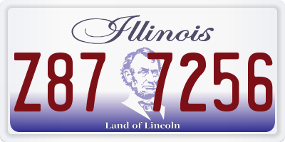 IL license plate Z877256