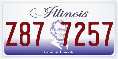 IL license plate Z877257
