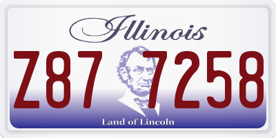 IL license plate Z877258