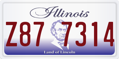 IL license plate Z877314