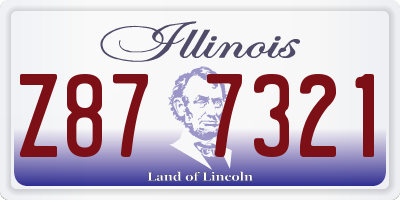 IL license plate Z877321