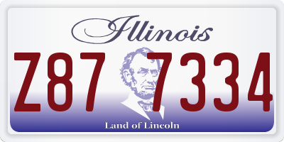 IL license plate Z877334