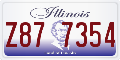 IL license plate Z877354