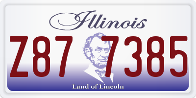 IL license plate Z877385