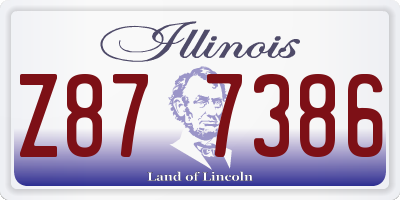 IL license plate Z877386