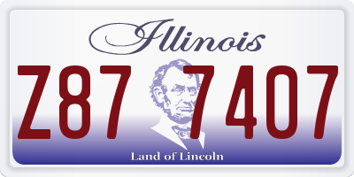 IL license plate Z877407