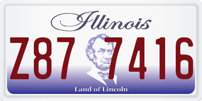 IL license plate Z877416