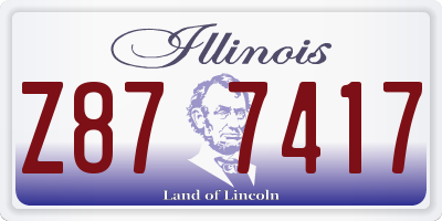 IL license plate Z877417