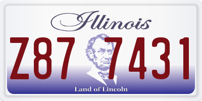 IL license plate Z877431