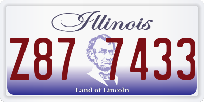 IL license plate Z877433
