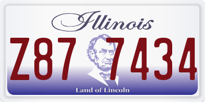 IL license plate Z877434