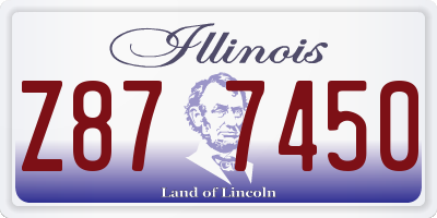 IL license plate Z877450