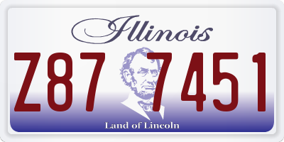 IL license plate Z877451