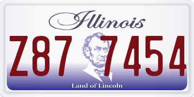 IL license plate Z877454