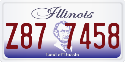 IL license plate Z877458