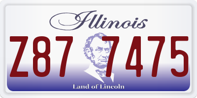 IL license plate Z877475