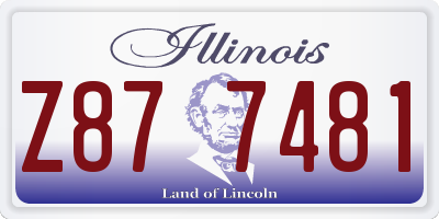 IL license plate Z877481