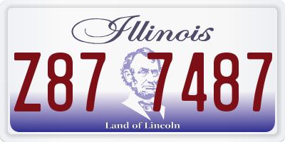IL license plate Z877487