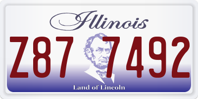 IL license plate Z877492