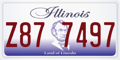 IL license plate Z877497