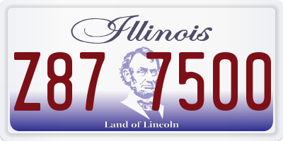 IL license plate Z877500