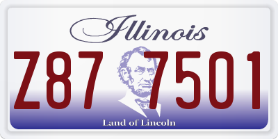 IL license plate Z877501