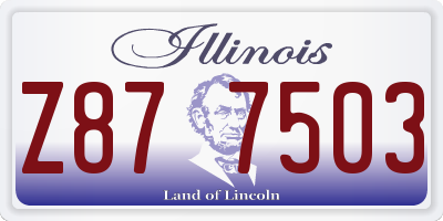 IL license plate Z877503