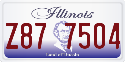 IL license plate Z877504