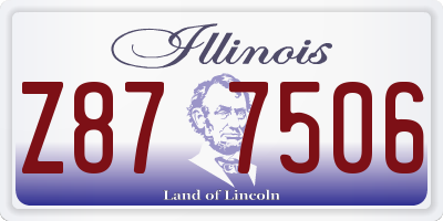 IL license plate Z877506