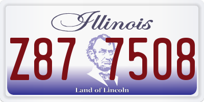 IL license plate Z877508