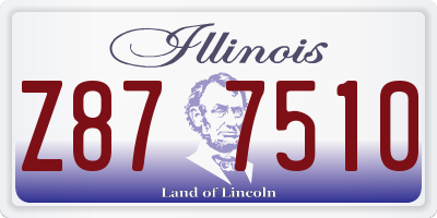 IL license plate Z877510
