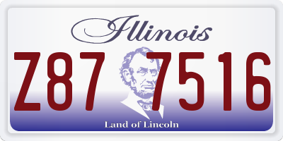 IL license plate Z877516