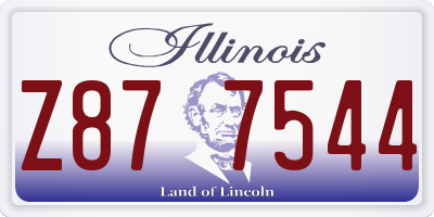 IL license plate Z877544
