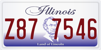 IL license plate Z877546