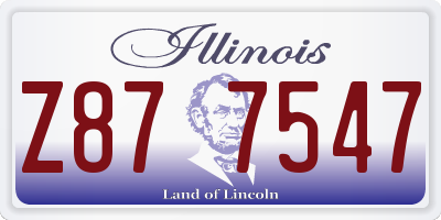 IL license plate Z877547