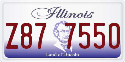 IL license plate Z877550