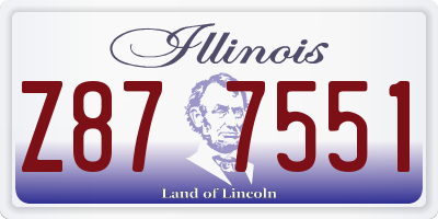 IL license plate Z877551